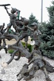 Children playing statues